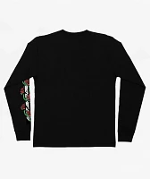 Kids Santa Cruz Dressen Roses Black Long Sleeve T-Shirt