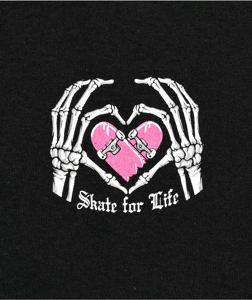 Kids Skate For Life Black T-Shirt