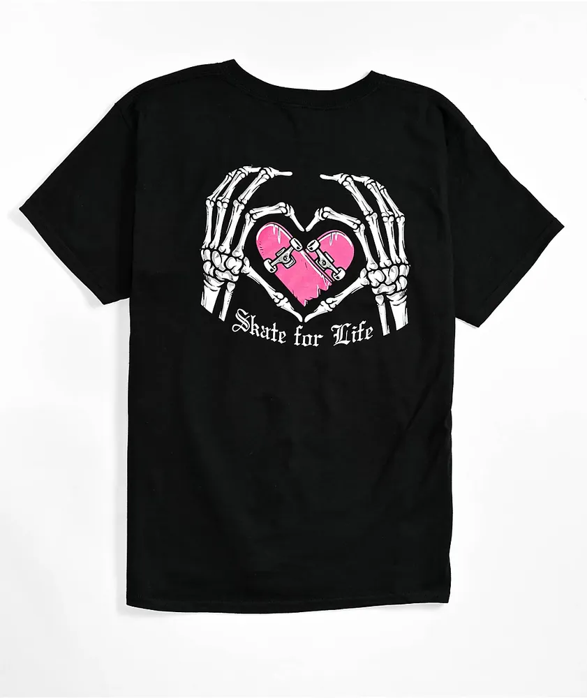 Kids Skate For Life Black T-Shirt