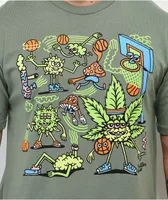 Killer Acid Basketball Sage Green T-Shirt