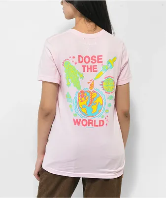 Killer Acid Dose The World Pink T-Shirt
