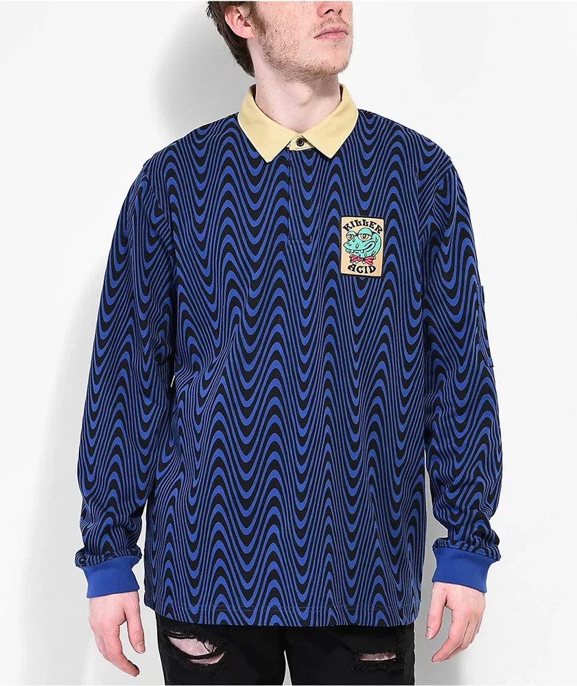 Killer Acid Frog Wavy Navy Rugby Shirt