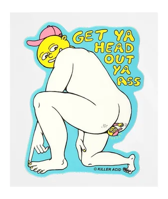 Killer Acid Head Ass Sticker