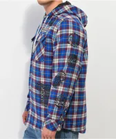 Killer Acid Heads Up Purple Hooded Flannel Shirt