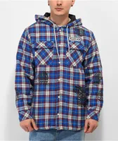 Killer Acid Heads Up Purple Hooded Flannel Shirt