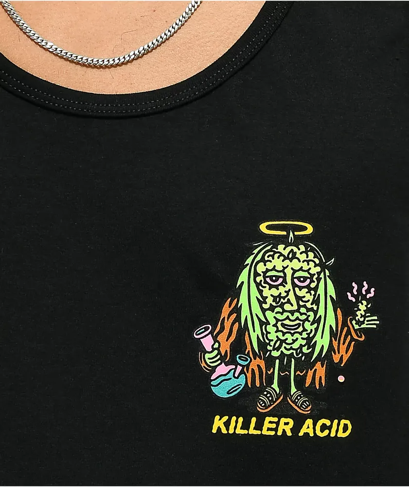 Killer Acid Jesus Bud Black Tank Top