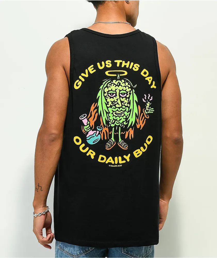 Killer Acid Jesus Bud Black Tank Top