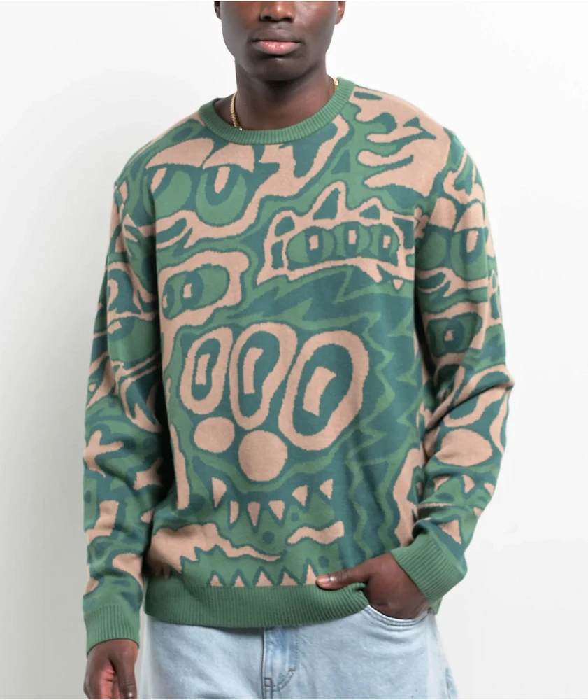 Killer Acid Jungle Vibes Green Sweater