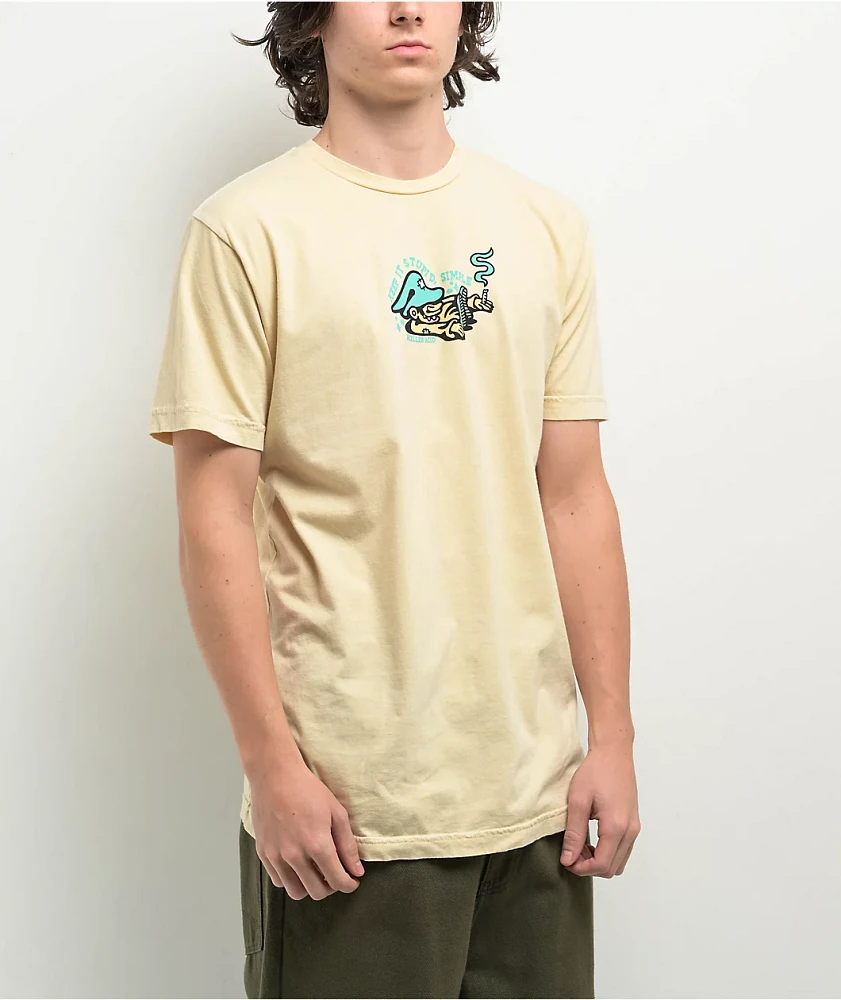 Killer Acid Keep It Stupid Beige T-Shirt