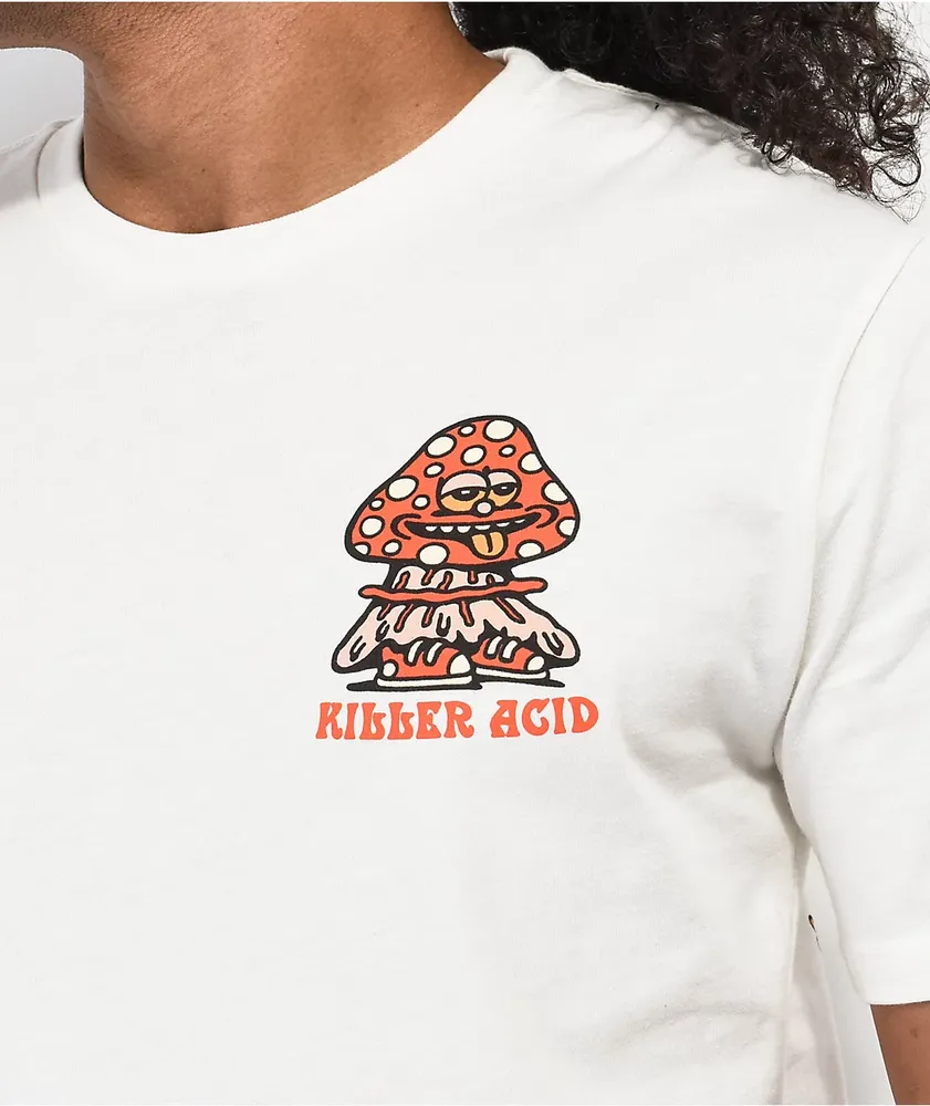 Killer Acid Mushroom Friends Natural T-Shirt