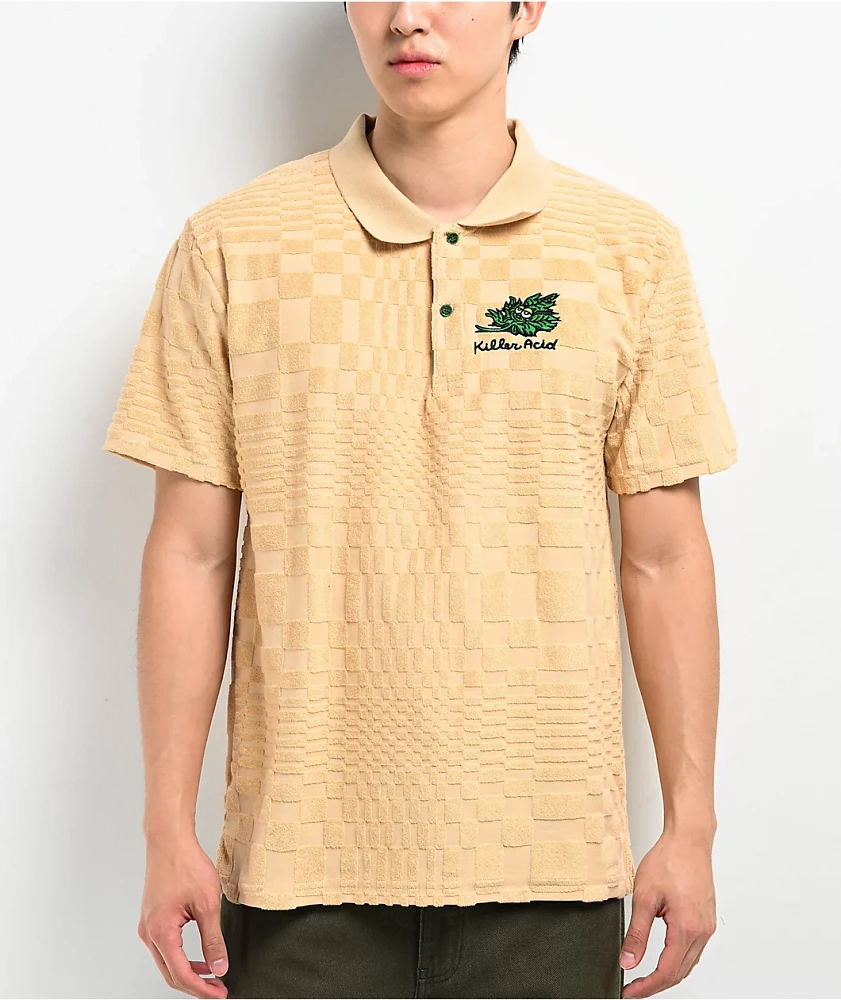 Killer Acid Nature Is Weird Beige Polo Shirt