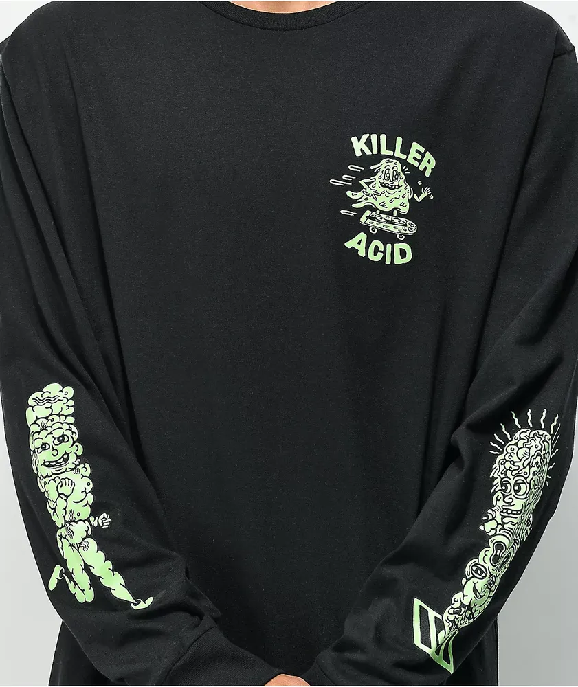 Killer Acid Spookhouse Flouro Black Long Sleeve T-Shirt