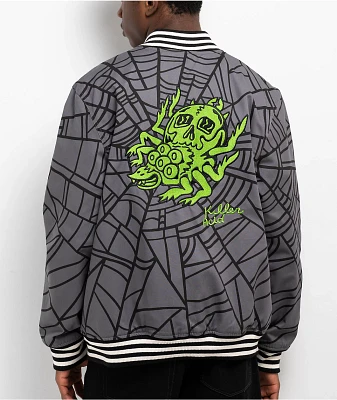 Killer Acid Tangled Web Grey Varsity Jacket