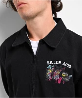 Killer Acid Trippy Dog Black Work Jacket