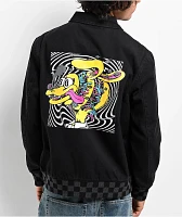 Killer Acid Trippy Dog Black Work Jacket