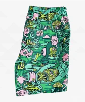 Killer Acid Trippy Jungle Green Board Shorts