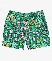 Killer Acid Trippy Jungle Green Board Shorts