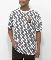 Killer Acid Wavy Stripe Eye Black & White T-Shirt