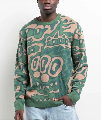 Killer Acid Wild Kingdom Green Sweater