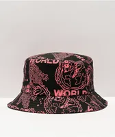 Killer Acid Worldwide Black & Pink Bucket Hat