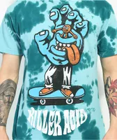 Killer Acid x Santa Cruz Board Hand Blue Tie Dye T-Shirt