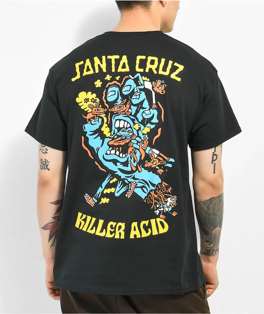 Killer Acid x Santa Cruz Killer Hand Black T-Shirt
