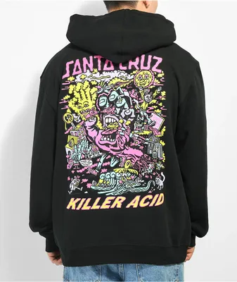 Killer Acid x Santa Cruz Killer Hand Black Zip Hoodie