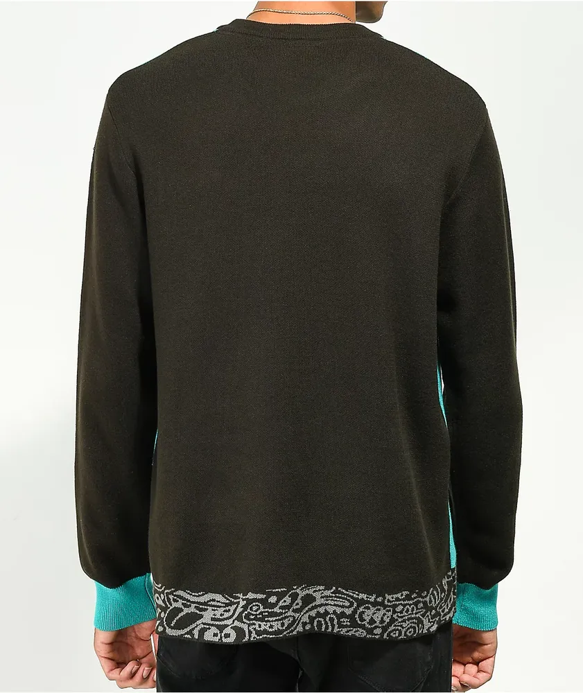 Killer Acid x The Bindle Conspiracy World Wide Teal & Black Sweater