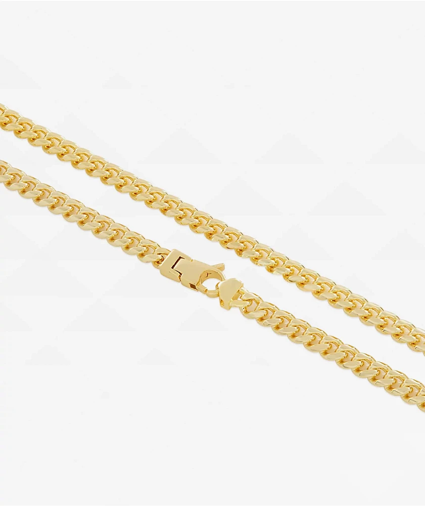 King Ice 20" Miami Cuban Gold Chain Necklace 