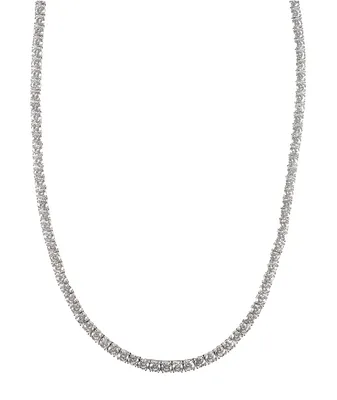 King Ice 5mm 24" Silver Tennis Chain Necklace