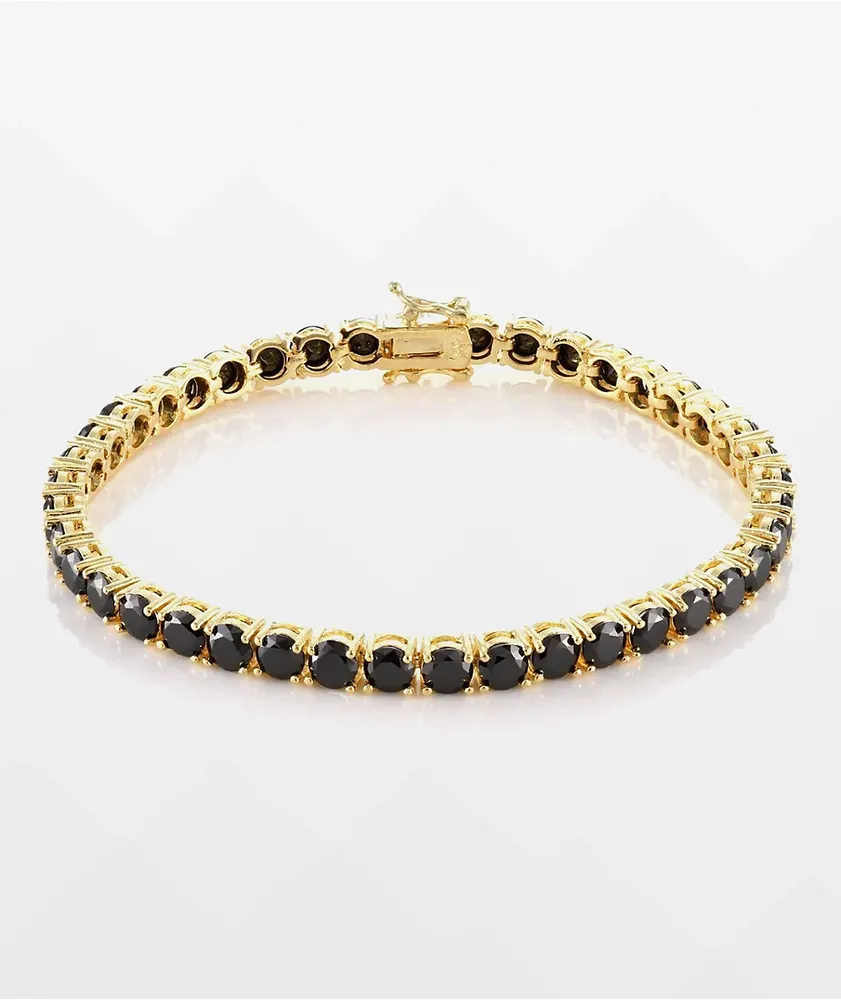 King Ice 5mm Single Row Onyx Tennis Bracelet