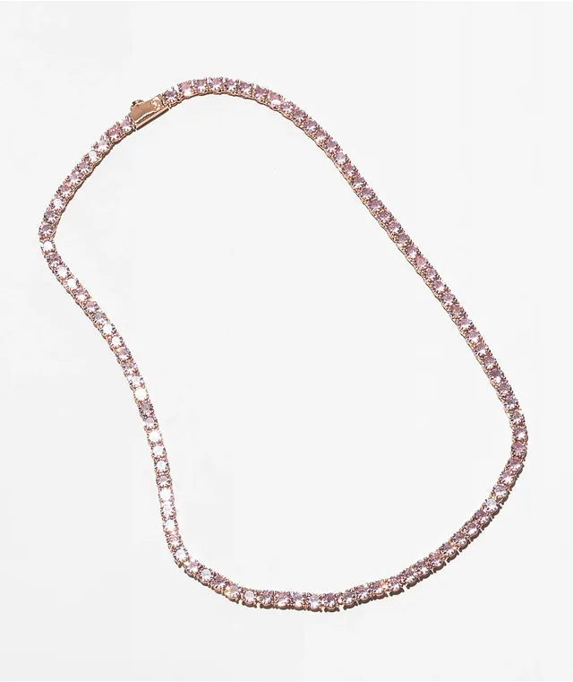 Rose Gold Pastel Rainbow Tennis Necklace – Rosie Fortescue Jewellery