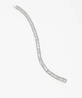 King Ice 6mm Baguette Silver Tennis Bracelet