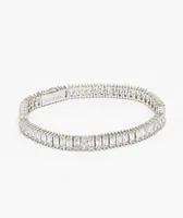 King Ice 6mm Baguette Silver Tennis Bracelet