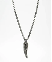 King Ice Biker Wing Silver Necklace