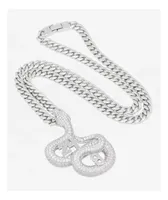 King Ice Black Mamba Eras 24" White Gold Chain Necklace