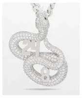 King Ice Black Mamba Eras 24" White Gold Chain Necklace