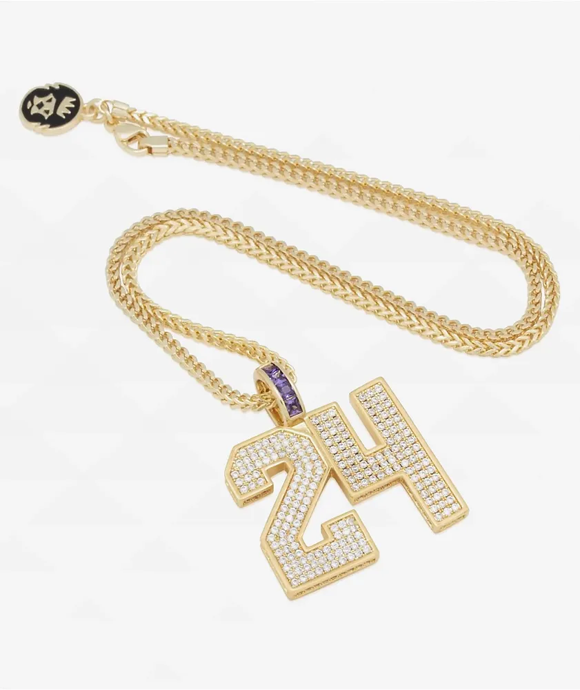 King Ice Classic Number 24 24" Gold Chain Necklace