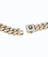 King Ice Diamond Cut 22" Gold Miami Cuban Link Chain