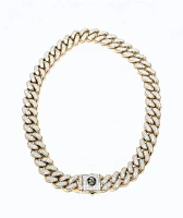 King Ice Diamond Cut 22" Gold Miami Cuban Link Chain