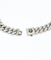 King Ice Diamond Cut 22" White Gold Miami Cuban Link Chain