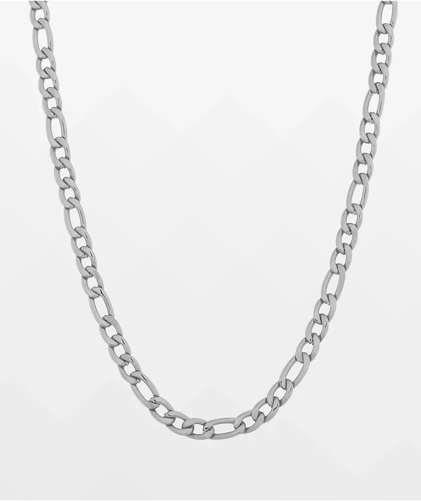 King Ice Figaro Silver 6mm Chain Necklace