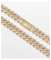 King Ice Iced Diamond Cut 12mm 20" Miami Cuban Link Chain