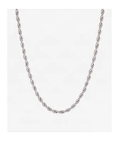 King Ice Italian Sterling Silver 22" Rope Chain Necklace