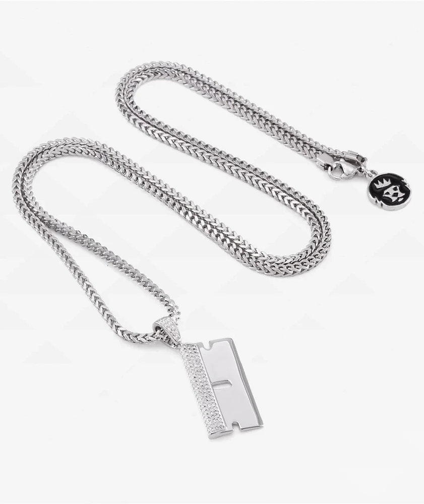 King Ice RZR Blade 20" White Gold Necklace