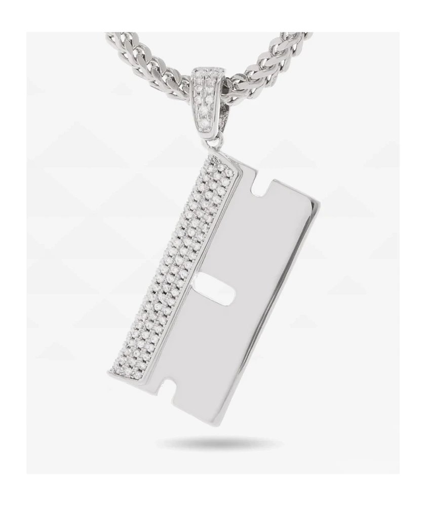 King Ice RZR Blade 20" White Gold Necklace