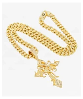 King Ice x Mike Zombie All I Cross Is Chainz 22" Gold Chain Necklace