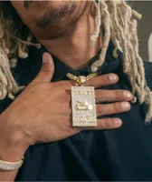 King Ice x No Limit Dog Tag 22" Gold Necklace