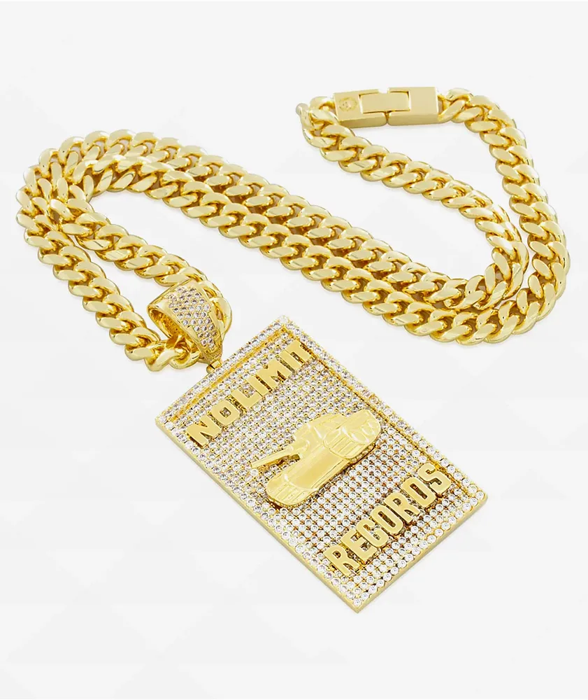 King Ice x No Limit Dog Tag 22" Gold Necklace