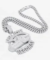 King Ice x No Limit Logo 22" Silver Chain Necklace